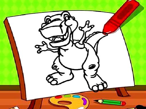 Kolay Çocuk Boyama Dinozor