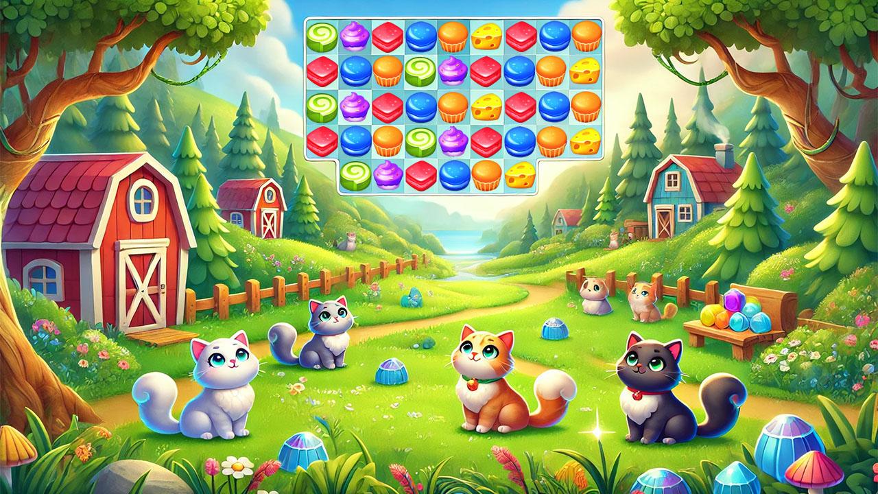 Kedi 3'lü Eşleştirme